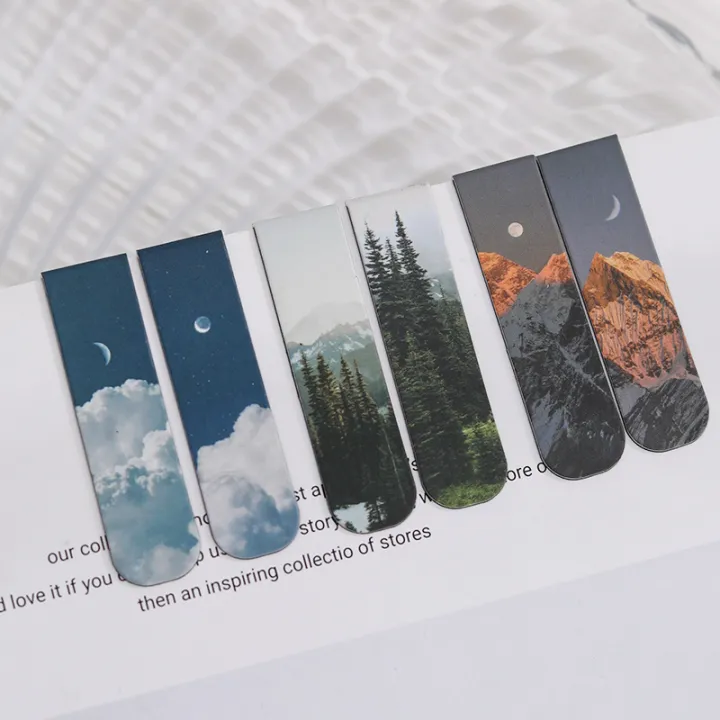 RHS%20Online%202PCS%20Misty%20Fantasy%20Series%20Landscape%20Magnetic%20Bookmarks%20Waterproof%20for%20Books%20Holder%20Share%20Book%20Markers%20Tab%20Decoration%20Bookmark%20-%20Image%202