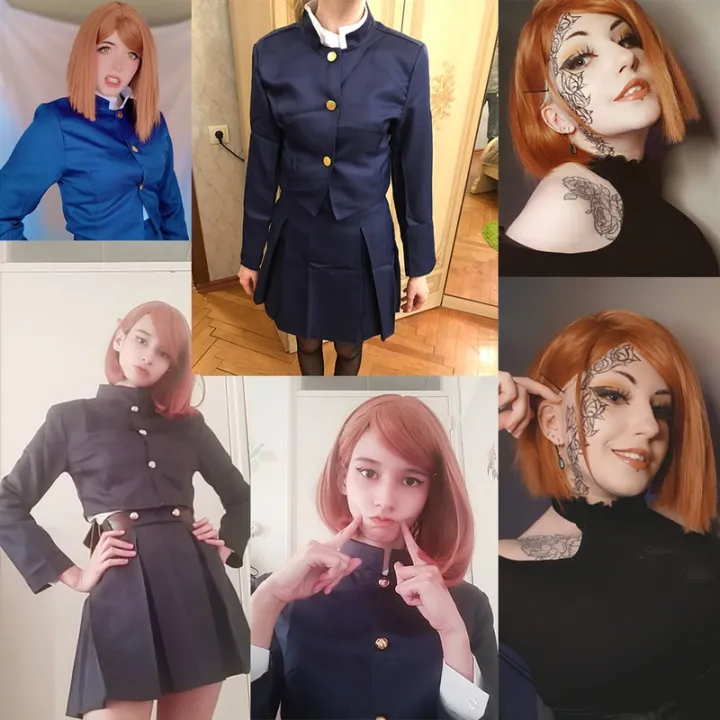 Anime%20Jujutsu%20Kaisen%20Cosplay%20Costume%20Kugisaki%20Nobara%20Tatoo%20Girls%20Women%20Dress%20Uniform%20Full%20Set%20-%20Image%203