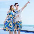 Beach Couple's Outfit Summer Suit Thailand Travel Sanya Honeymoon Seaside Vacation FatmmPlus size beach dress. 