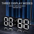 3D LED Digital Clock Electronic Table Clock Alarm Clock Wall Glowing Hanging Clocks - Wall Clock. 