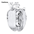 Fashions 808FC Heart Liquid Silicone Protective Case For Airpods Pro 2/3/4 Anti-Fall Earphone Accessory Portable Audio Video Equipment. 
