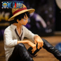 12cm One Piece Anime Figure Luffy Sitting Position Action Figure PVC Model Collection Statue Figurine Doll Toy For Birthday Gift Superman. 