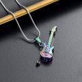Memorial Jewelry Musical Instrument Cremation Necklace for Guitar Urn Necklace for Ashes. 