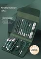 16Pcs Manicure Set Stainless Steel Nail Clippers Kit And Pedicure. 