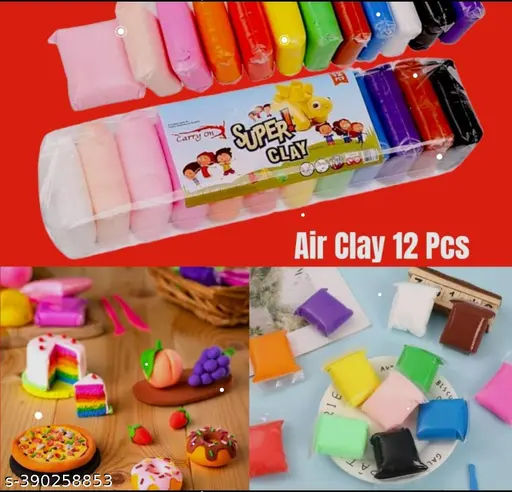 12 Colors Soft Super Light Clay Modeling Air Dry Clay For DIY Handmade Toys