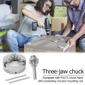 Jaw Manual Chuck Independent Turning Machine Accessories 3 Manual Lathe Chuck High Carbon Steel Self-Centering Mini Drill. 