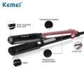 Kemei KM - 2113 Tourmaline 2 In 1 Ceramic Coating Electric Corn Curler Hair Straightener Straight Iron Curling Styling Tools.
