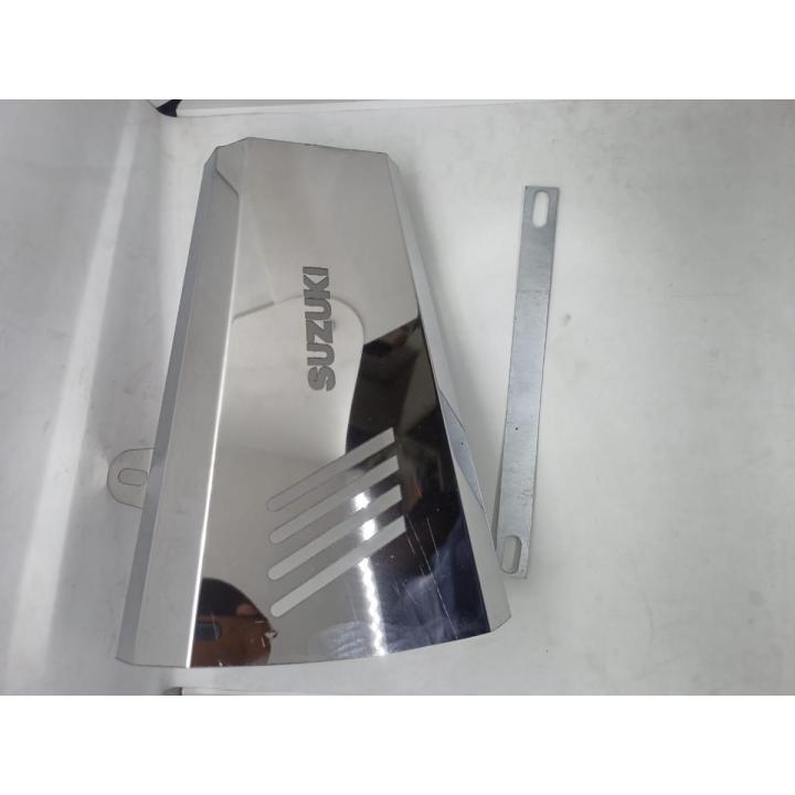 Suzukii silencer metal cover colour-silver,golden