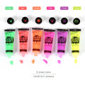6/24 Tubes 10ml/0.34oz Art Body Paint Glow in UV Light Face & Body Paint with 6 Colors Glow Blacklight Neon Fluorescent for Party Clubbing Festival Halloween Makeup. 