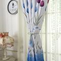 Tulips Print Blackout Window Curtain Punching Purdah Shading Screen Drape.