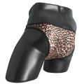 Men Briefs U Convex Pouch Mens Leopard Print Panties Mid-Waist Thin Breathable Soft Skin Friendly Underwear Slip Homme.