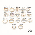 Hypoallergenic Alloy & Silver/Gold Plated 17-Piece Vintage & Bohemian Stackable Finger Ring Set – Stylish Jewellery for Women and Girls.
