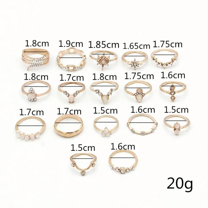 Hypoallergenic%20Alloy%20&%20Silver/Gold%20Plated%2017-Piece%20Vintage%20&%20Bohemian%20Stackable%20Finger%20Ring%20Set%20%E2%80%93%20Stylish%20Jewellery%20for%20Women%20and%20Girls%20-%20Image%203