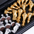 International Chess Set Magnetic Chess Game Board Set with Folding Chess Board Portable Travel Educational Board Game.