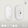 Logitech Pebble Mouse 2 M350s Slim Bluetooth Wireless Mouse, Portable, Lightweight, Customisable Button, Quiet Clicks, Easy-Switch for Windows, macOS, iPadOS, Android, Chrome OS. 