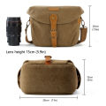 BAGSMART Camera Bag for Photographers DSLR Canvas Padded Camera Shoulder Bag with Rain Cover Suitable for Women and Men.