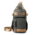 HAOSHUAI New Men's Chest Bag Simple One Shoulder Crossbody Bag Multifunctional Trendy Crossbody Backpack Trendy Messenger Bag. 