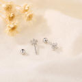 1Pair Gold Simple Earrings Silver Mini Small Flowers Ear Stud Piercing Jewelry Podazz. 