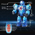 Large Remote Control Robot for Kids - 10 Channel RC Toys Shoots Missiles, Walks, Talks & Dances with Flashing Lights Sounds. 