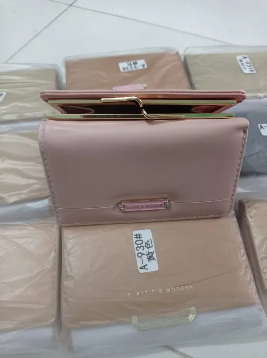 Women%20Wallet%20Trifold%20Fashion%20Purse%20Card%20Holder%20Organizer%20Ladies%20Small%20Wallet%20with%207%20Card%20Slots%20Change%20Pouch%20Apricot%20-%20Image%202