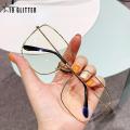 Retro Polygon Frame Anti-blue Radiation Glasses Ultralight Men Women Blue Light Blocking Glasses Eyewear Computer Goggles.