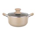 Disnie 36cm Marble Coating  Nonstick Casserole With Cover -Brown. 