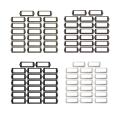 20x Office File Label Holder, Metal Frame Handle, Drawer Tag Pull Name Card Tag Hardware Accessories.