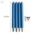 4x Trampoline Poles Universal Padding Steel Poles Trampoline Net Poles Anti Collision Foamed 1.76m. 