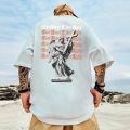 Modern Creative Sculpture Print Men Cotton T-Shirts Personality Street Hip Hop Short Sleeve Trend Vintage O-Neck Mans Clothing.