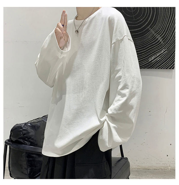 100%25%20Cotton%20Oversize%20Men's%20Women%20T-shirt%20Man%20Long%20sleeves%20Pure%20Color%20Men%20t%20shirt%20T-shirts%20For%20Male%20Female%20Tops%20Dislikelike%20-%20Image%209