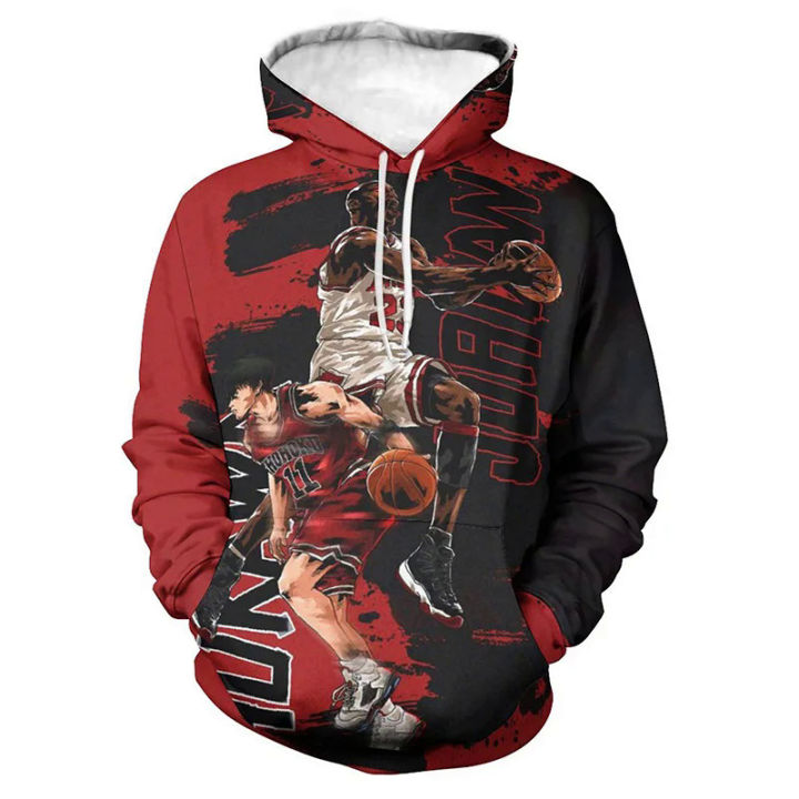 Boy Girl Kids Cool Clothes Slam Dunk Cartoon Anime 3D Print Cartoon Casual Swearshirts Men Women Children Harajuku Style Hoodies
