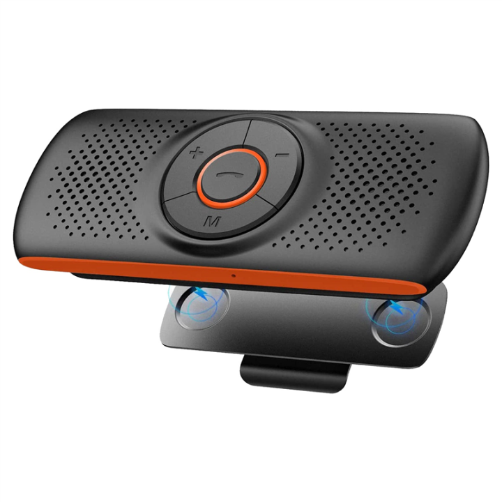 Bluetooth%20in%20Car%20Speakerphone%20Speaker%20for%20Handsfree%20Talking,%20Wireless%20Car%20Music%20Player%20with%20Visor%20Clip%20-%20Image%202