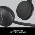 Logitech H340 Wired Headset, Stereo Headphones with Noise-Cancelling Microphone, USB, PC/Mac/Laptop - Black. 
