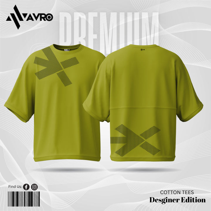 Avro Premium Men's Semi Drop Shoulder T shirt - Cotton Fabric Soft & Comfortable - Tshirt For Men - Desginer Edition T#10