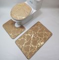 New bronzing carpet bathroom toilet three-piece set PV velvet floor mat thickened and absorbent one piece on behalf of the hair. 