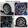 SL 8M Car Wheel Rim Protector Decor Strip Rubber Tire Guard Line Rimblades Car Styling Moulding Trim Wheel Decoration Accessories.
