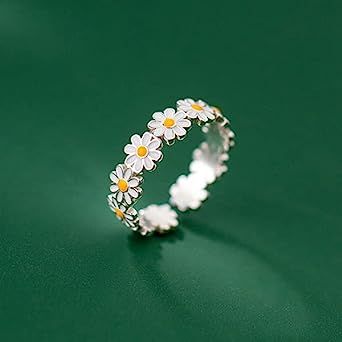 Korean%20Daisy%20Flower%20Trendy%20Rings%20Fashion%20Jewelry%20-%20Image%203