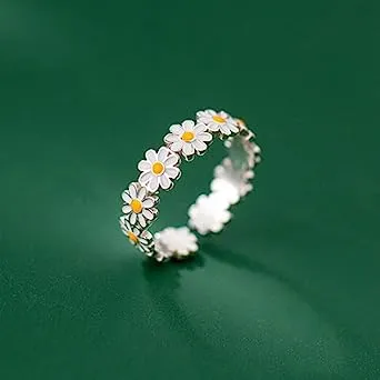 Korean%20Daisy%20Flower%20Trendy%20Rings%20Fashion%20Jewelry%20-%20Image%203