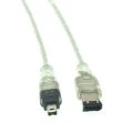 Firewire de 6 Pinos para 4 Pinos Chumbo IEEE 1394 DV Out Cable 5FT 1.5m 150cm. 