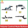 Volume Control Mute Buttons Connector Flex Cable For iPhone 6 6s X XS 11 14 15 Plus Pro MAX Volume Flex Phone Replacement Parts. 