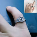 Adjustable Creative Watch Finger Ring Set C1 Versatile Personality Autumn Retro Angti Daily Life Jewelry Birthday Wedding Engagement Bridal Party Unique Gift for Men Women Silver Color.