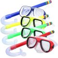 Child Diving Snorkeling Mask Swimming Scuba Total Dry Snorkel and Mask Glass Lens PVC 4 Color Child Diving Glasses New. 