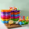 Reu DIY Ice Cream Silicone Molds Home Trays Popsicle Maker Ice Cube Molds For Home Freezer With Free Sticks Kitchen Tools. 