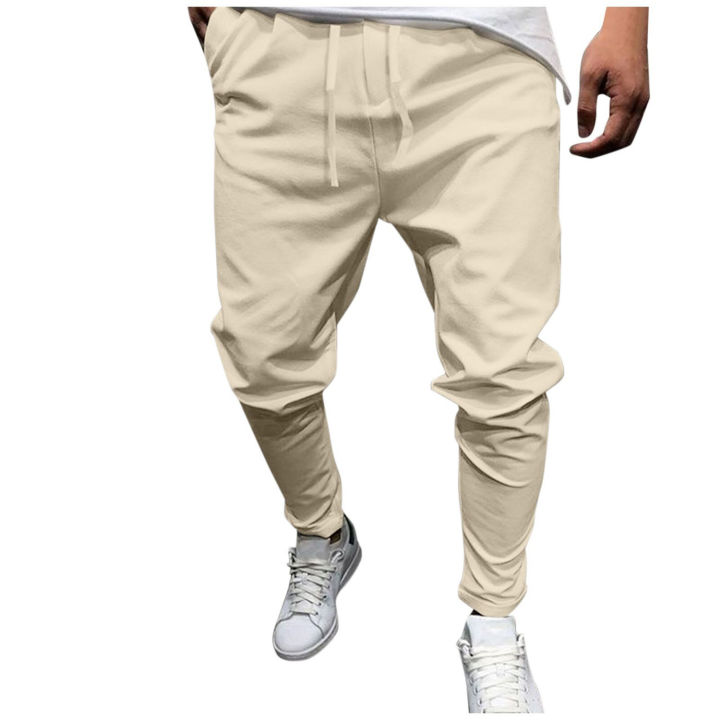 Summer%20men's%20cotton%20linen%20pants%20casual%20linen%20trousers%20casual%20breathable%20fitness%20fold%20elastic%20waist%20men's%20casual%20casual%20pants%20-%20Image%202