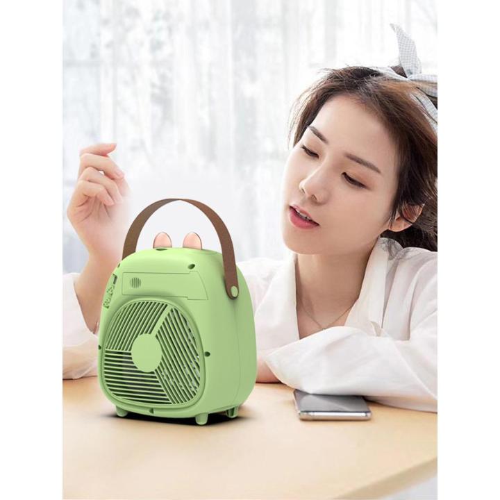 USBSpray Electric Fan Wholesale Rechargeable Humidified Mini Portable Bunny Cooling Desktop Small Fan