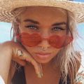 Heart Shaped Sunglasses metal Women Brand Designer Fashion LOVE Clear Ocean Lenses Sun Glasses Oculos UV400. 
