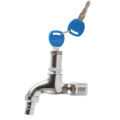 1Pc Anti-theft 1/2 Inch Thread Alloy Sink Tap With Key Lock Outdoor Faucet Lockable For Washing Machine Garden Watering Car Wash. 