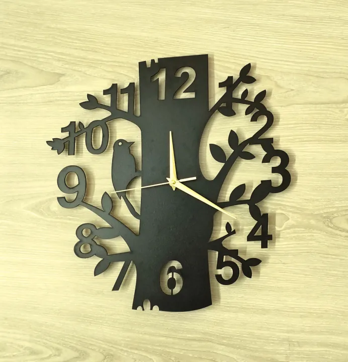 wall%20Clock%20Tree%20Birds%20Shaped%20tree%20with%20wooden%20bird%20Laser%20Cut%20Designer%20Wooden%20Wall%20Clock%20color%20wooden%20and%20family%20black%20-%20Image%205