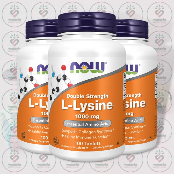 NOW%20Double%20Strength%20L-Lysine%20%E2%80%93%201000%20mg%20%E2%80%93%20100%20Tablets%20%E2%80%93%20with%20Pharmaceutical%20Grade%20Formula%20%E2%80%93%20for%20Collagen%20Synthesis%20&%20Immune%20Support%20-%20Image%202