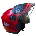 STM Half face Best Quality helmet for Man & Women- red/black.
